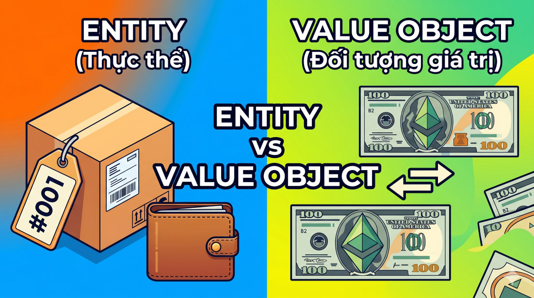 [DDD Thực chiến] Entity vs Value Object — Sự khác biệt sống còn mà Junior hay nhầm nhất