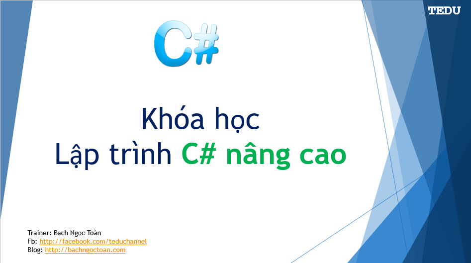Khóa học lập trình C# nâng cao