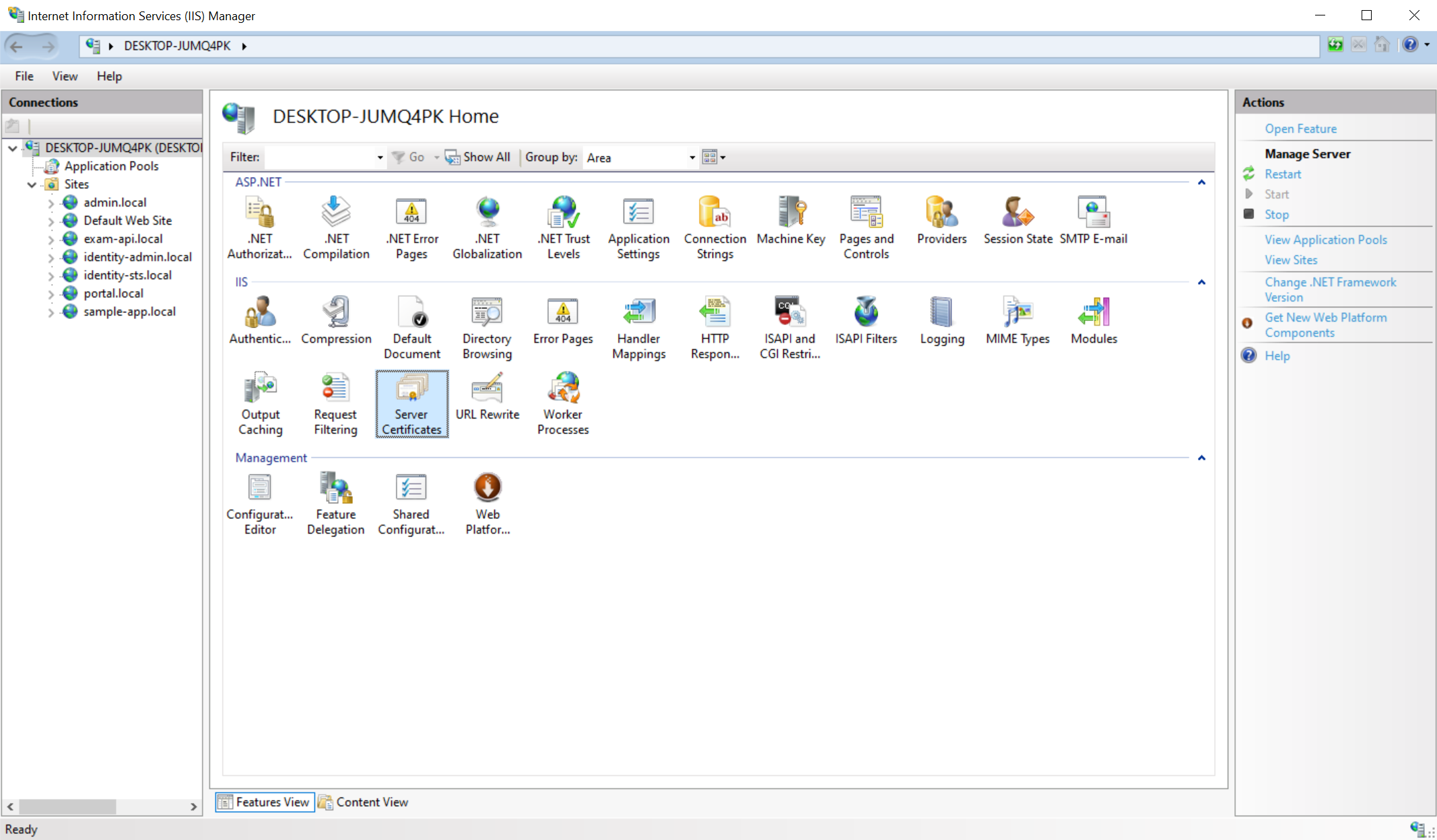 Sử dụng Trusted Certificate cho Website với máy chủ IIS